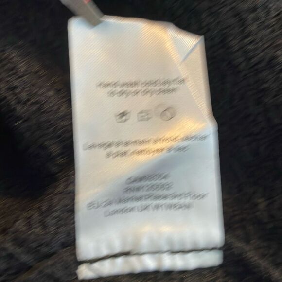 Dolan Left Coast Collection Crinkle Cover-Up Cardigan Black Knit Tie Front M - Picture 9 of 9